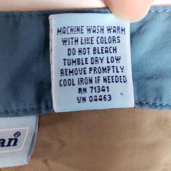 LL Bean Cropped Hiking Pants Khaki Lightweight Quick Dry Nylon Womens Size 16 - Picture 8 of 8